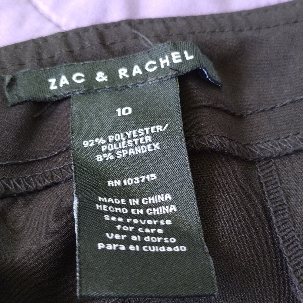 NWOT Zac & Rachel black trousers sz 10 - Picture 3 of 6